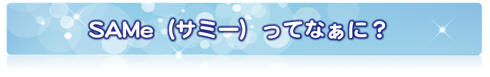 SAMe(サミー)ってなぁに?