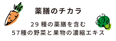 薬膳のチカラ 29種の薬膳を含む57種の野菜と果物のエキス