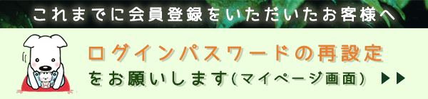 マイページ／ログインパスワードの変更をお願いします